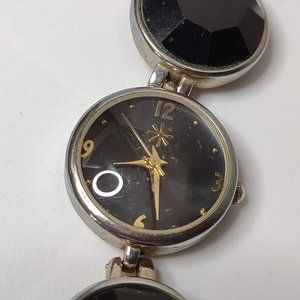 Silver Tone And Black Isaac Mizrahi Live Watch